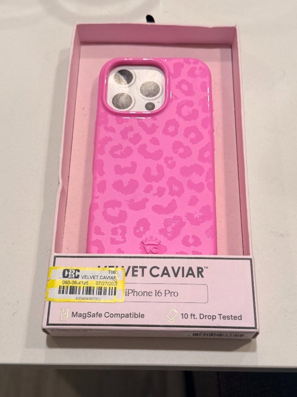 Velvet Caviar Hot Pink Leopard iPhone Case - iPhone 16 Pro - New in Box
